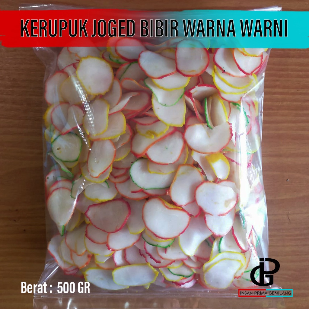 Jual Kerupuk Joged Prima Bawang Bibir Warna Warni Mentah 500gr Seblak