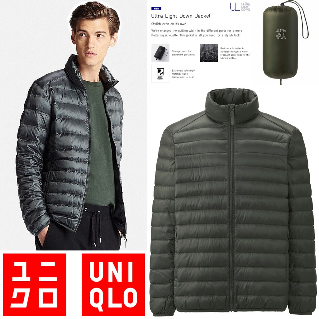 Jual JAKET UNIQLO BULU ANGSA MEN PREMIUM ULTRA LIGHT DOWN ORIGINAL ARMY CASUAL PACKABLE JACKET WITH POUCH Shopee Indonesia