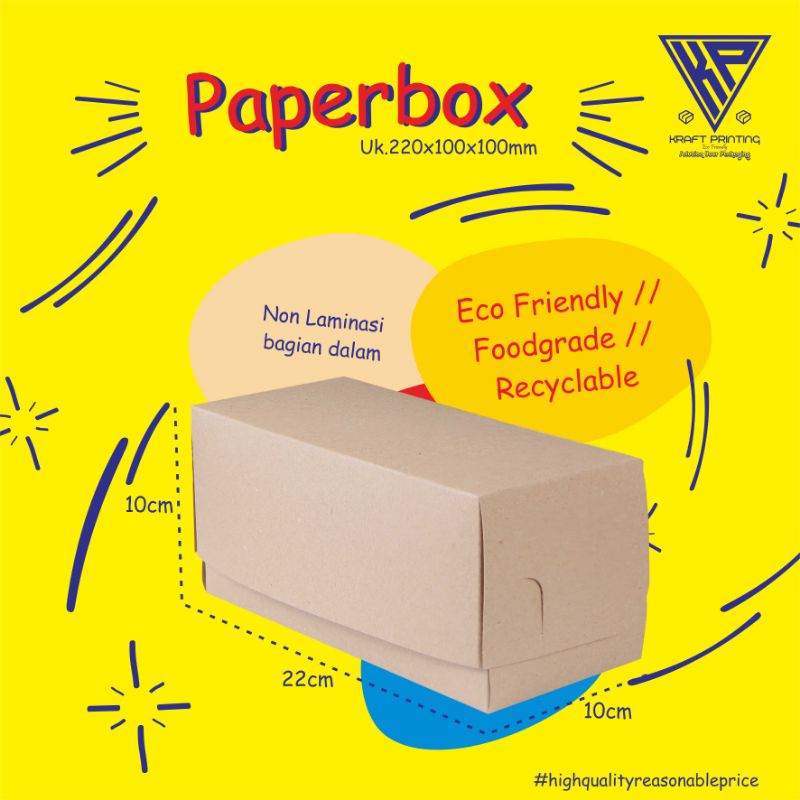 Jual 22x10x10cm Dus Bombolini Kotak Roti Box Kemasan Packaging Non ...