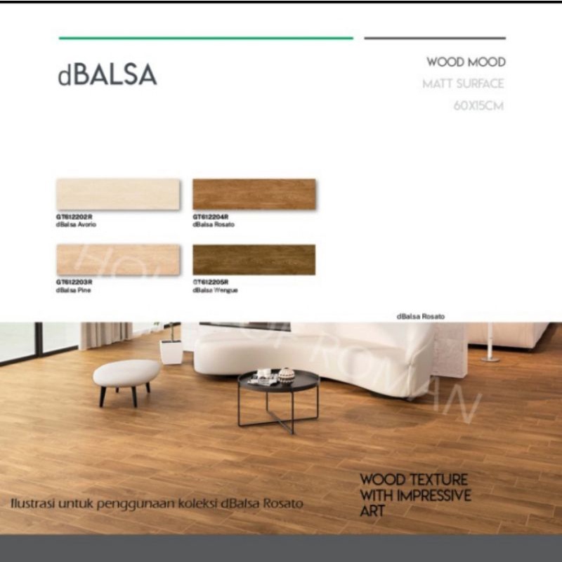 Jual Granit Lantai Motif Kayu/Granit Roman dBalsa Rosato/Keramik Lantai