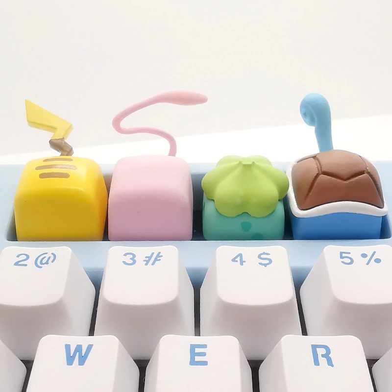 Jual Pokemon Tails Keycap Mechanical Keyboard Keycaps Cute Keycap Lucu ...