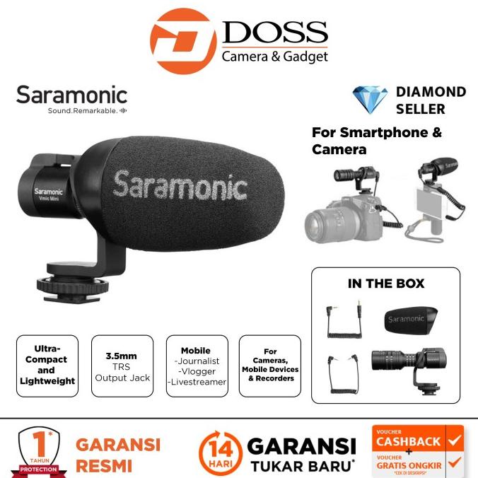 Jual Saramonic Vmic Mini Microphone for DSLR and Smartphones/Saramonic ...