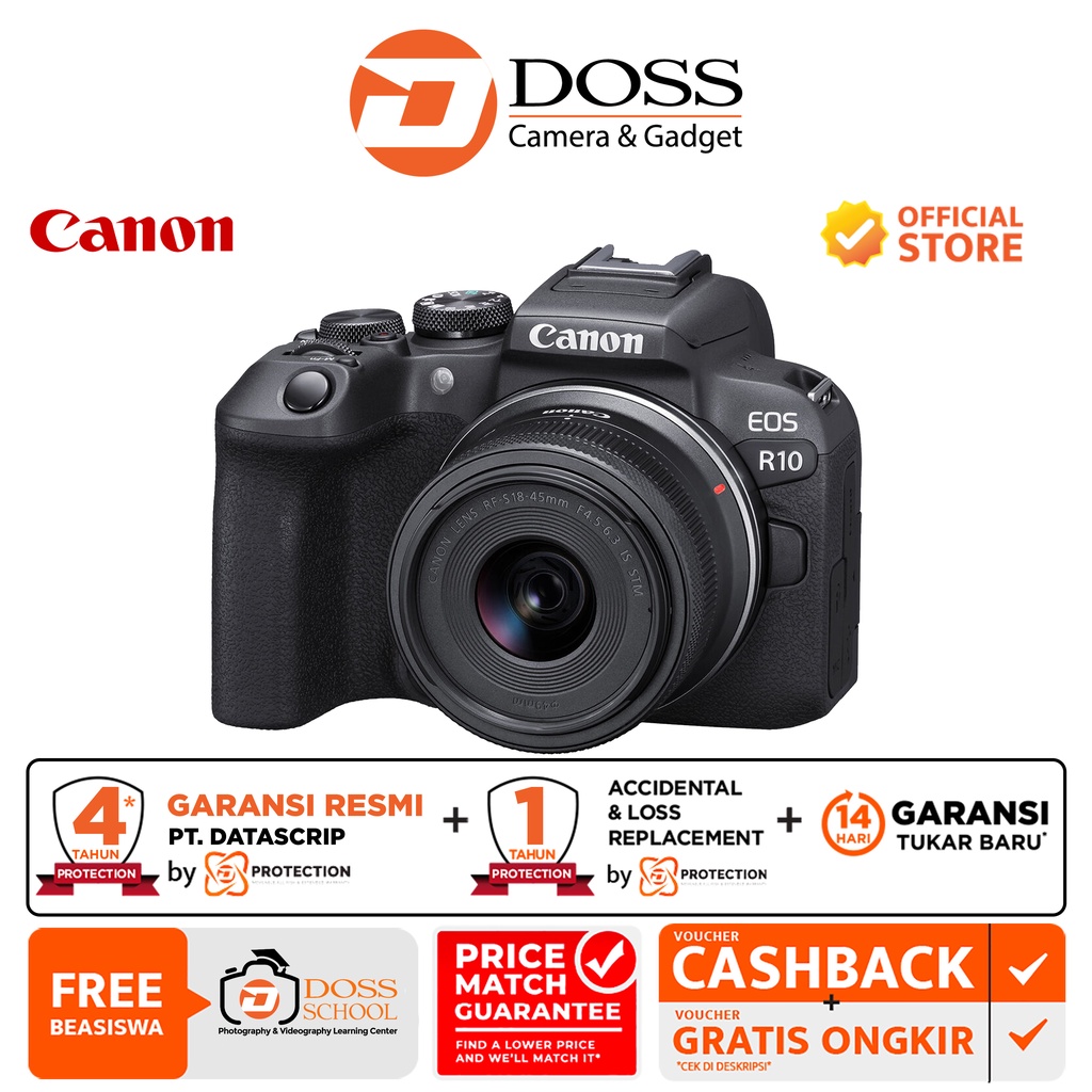 Jual Canon EOS R10 Mirrorless Camera with 1845mm Lens / EOS R 10