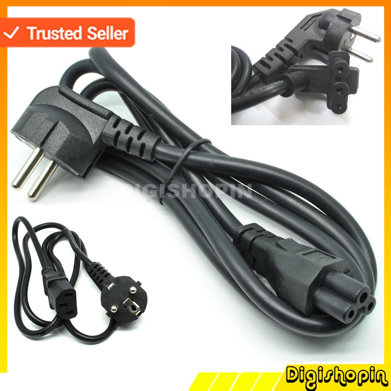 Jual Kabel Power Laptop PC Lubang 3 / Kabel Listrik Lubang Tiga untuk ...