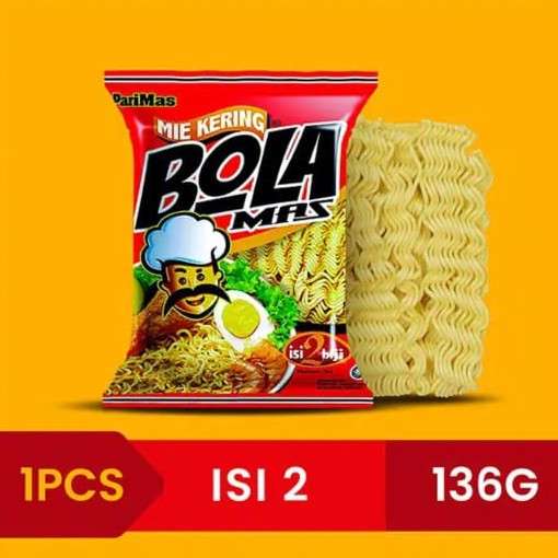 Jual MIE BOLA MAS 136 gr isi 2 | Shopee Indonesia