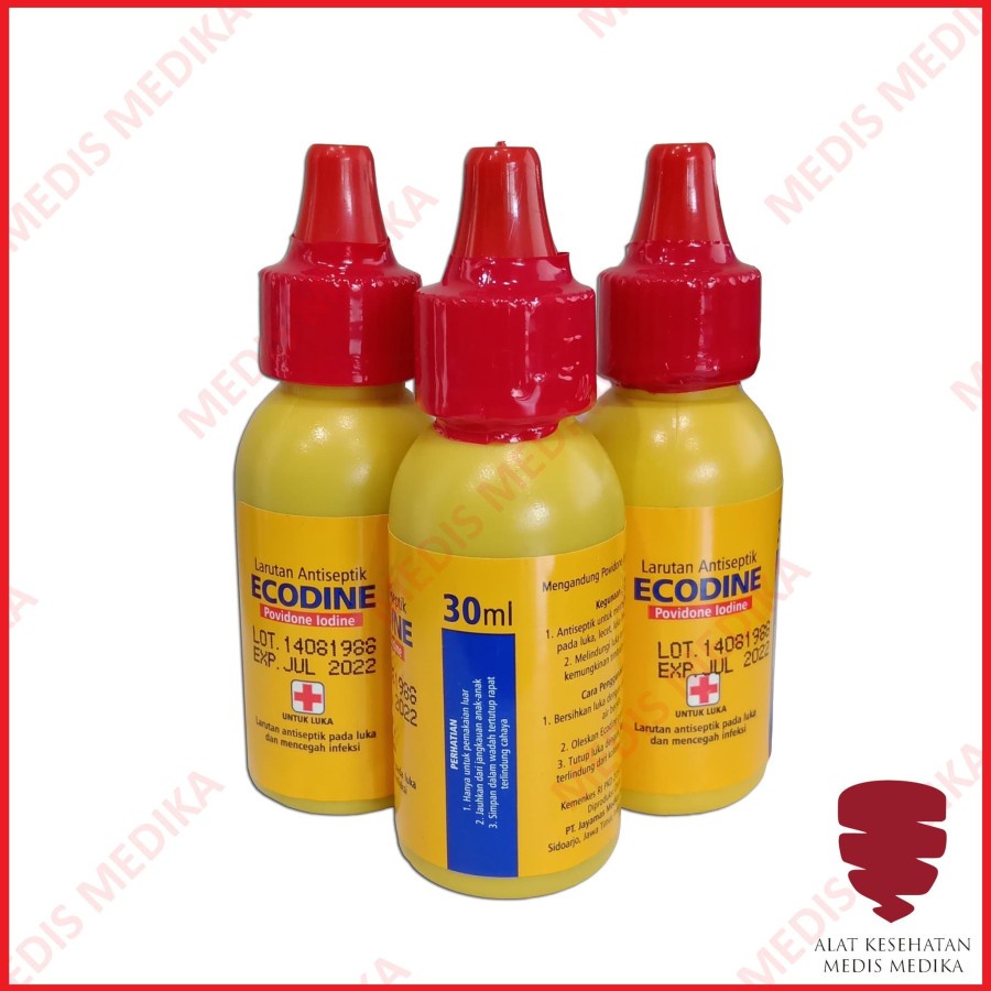 Jual Ecodine Povidone Iodine 30 ml Obat Luka Merah Sejenis Betadine ...