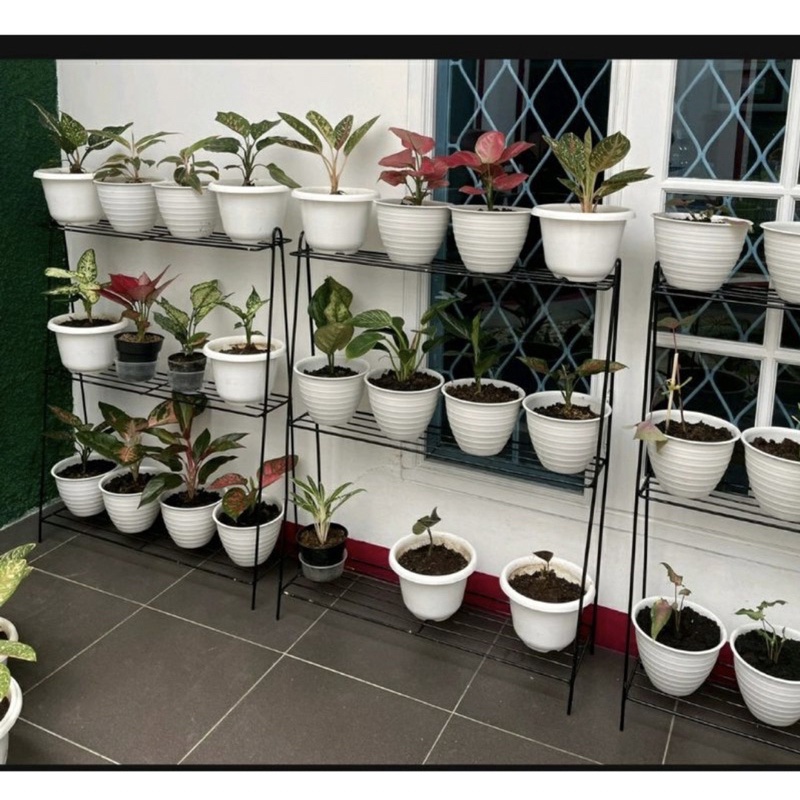 Jual RAK BUNGA BESI / STANDING POT / RAK MINIMALIS SUSUN 3 / POT BUNGA ...