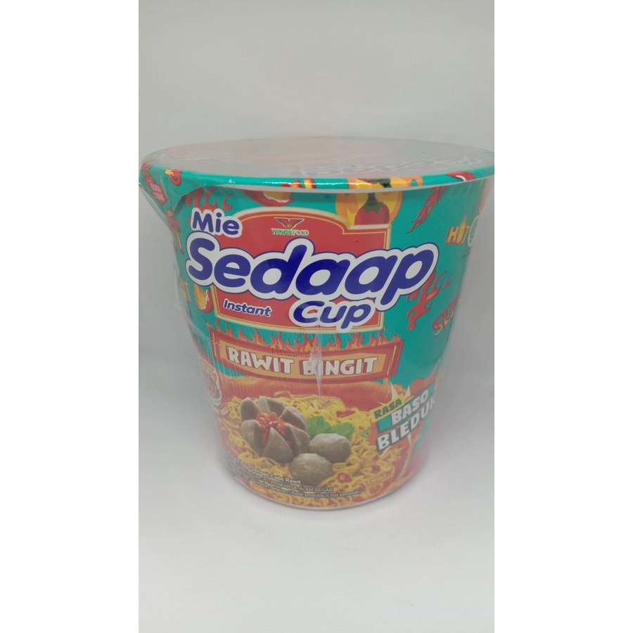 Jual Mie Sedaap Cup Rawit Bingit Rasa Baso Bleduk 77gr Shopee Indonesia