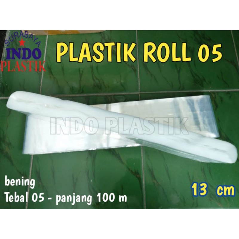 Jual PLASTIK ROLL 05 SIZE 13 CM X 100 M PLASTIK SNACK KANTONG PLASTIK ...