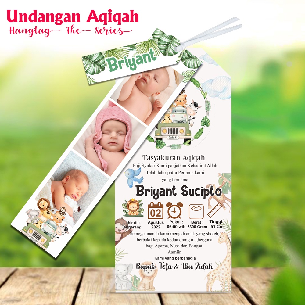 Jual Undangan Aqiqah - Tasyakuran - Kelahiran - Undangan Tasyaquran