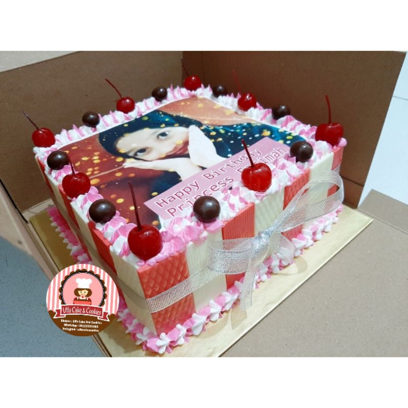 Jual Birthday Cake Edible Kue Ulang Tahun Foto Photo Sugar Print Shopee Indonesia