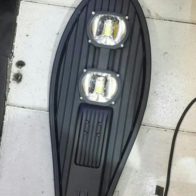 Jual Lampu jalan led PJU 100 watt body hitam 100w kap lampu PJU 2x50w