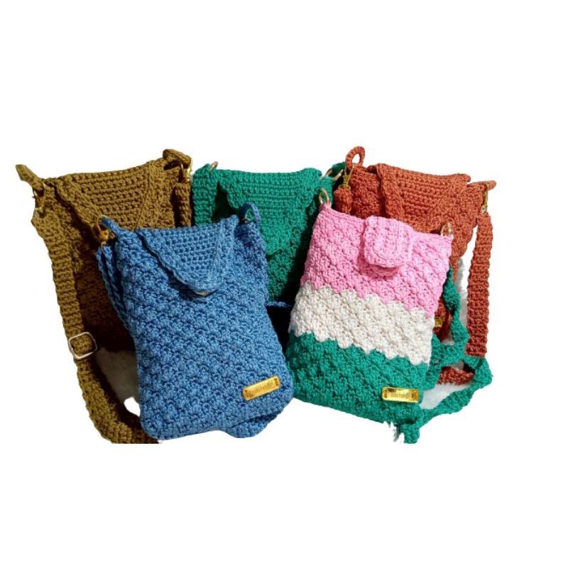 Jual Tas rajut pouch rajut tas hp | Shopee Indonesia