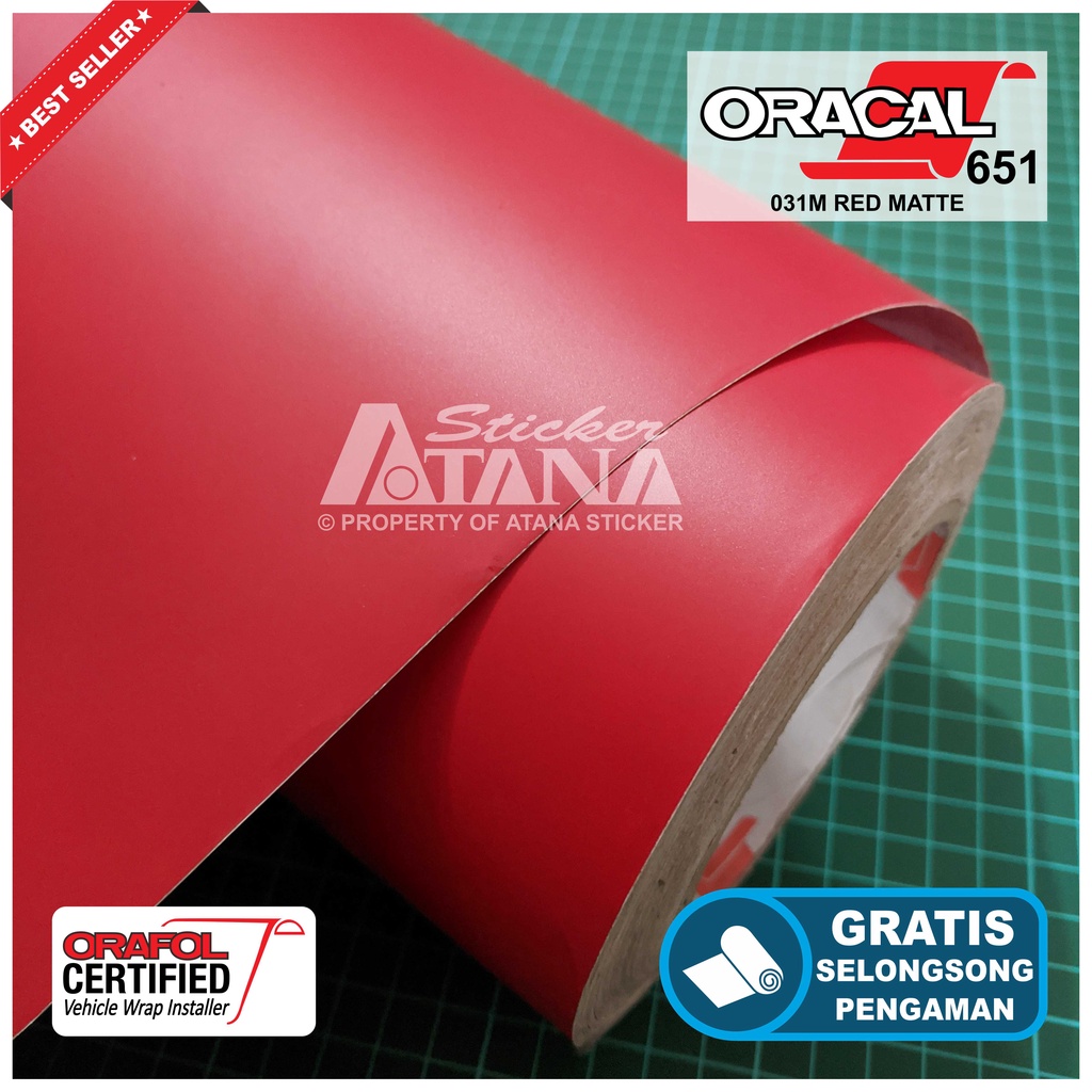 Jual Skotlet Merah Doff Oracal 651 Scotlet Red Matte Stiker Matt Dop