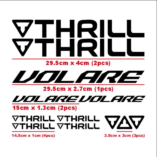 Jual Stiker Pack Sepeda Thrill Volare - Bicycle Decal Sticker | Shopee ...