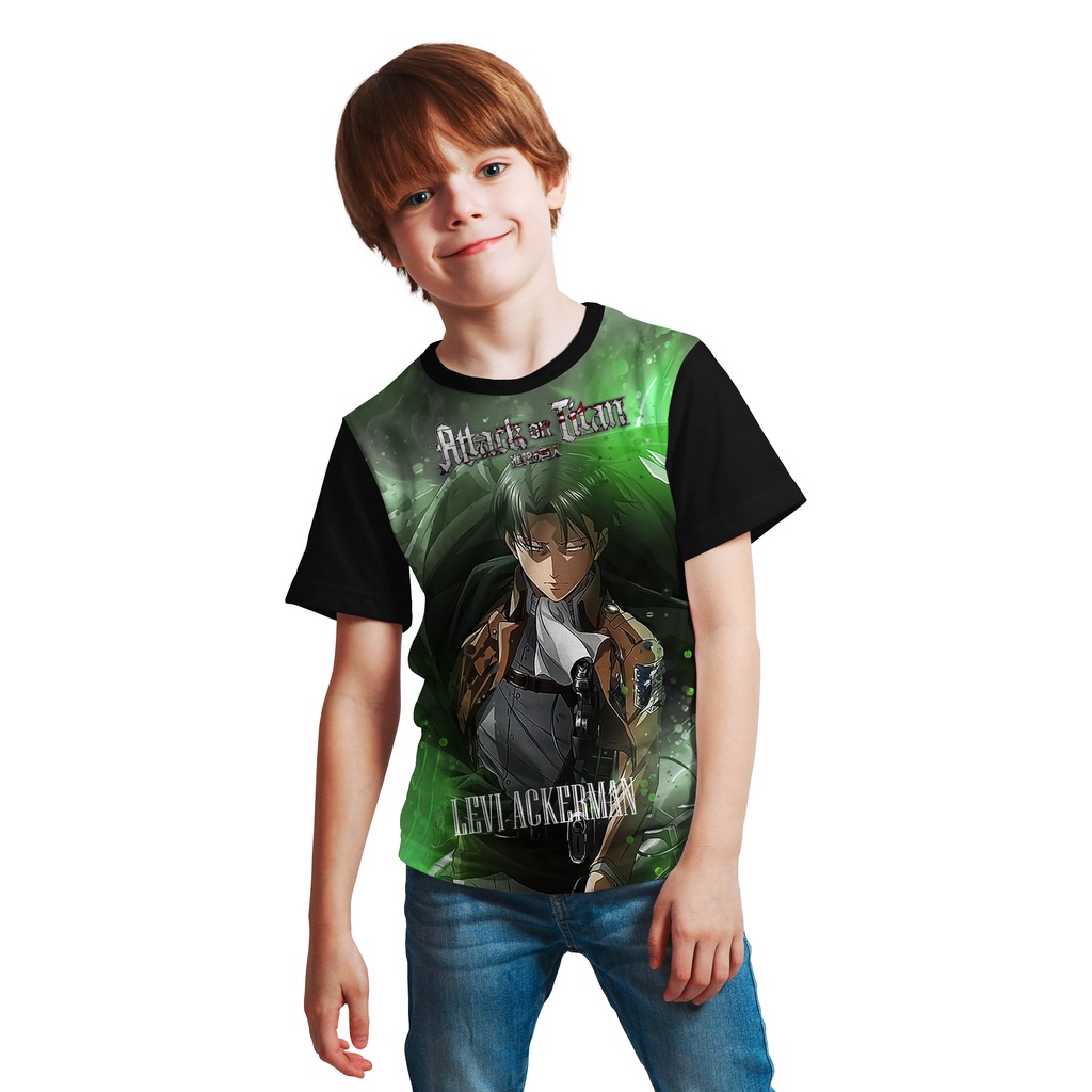Jual BAJU KAOS ANIME ANAK LEVI ACKERMAN SNK SHINGEKI NO KYOJIN ATTACK ...
