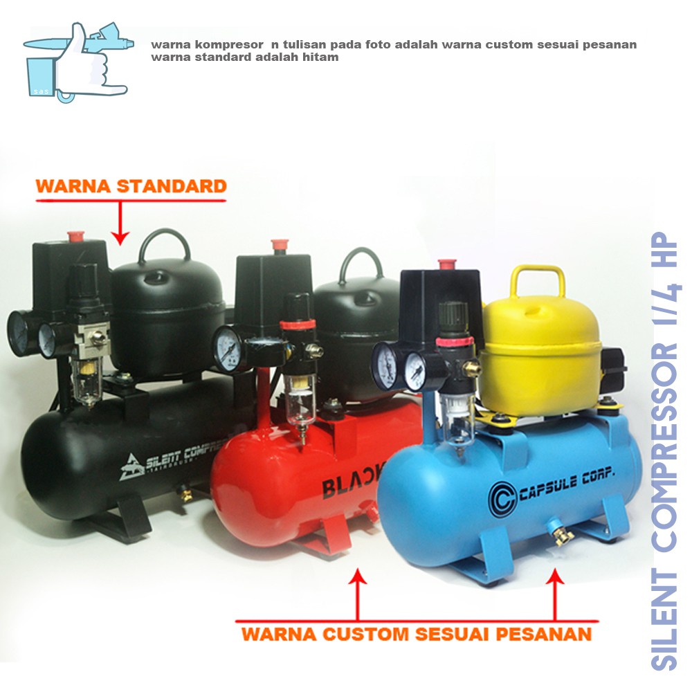 Jual mini kompresor silent - compressor silent airbrush - tabung ...