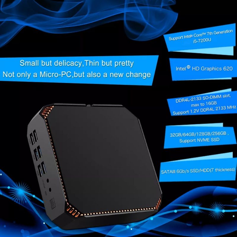 Jual Mini PC CK2 Intel Core i5 7200U 16/500GB SSD Triple Display