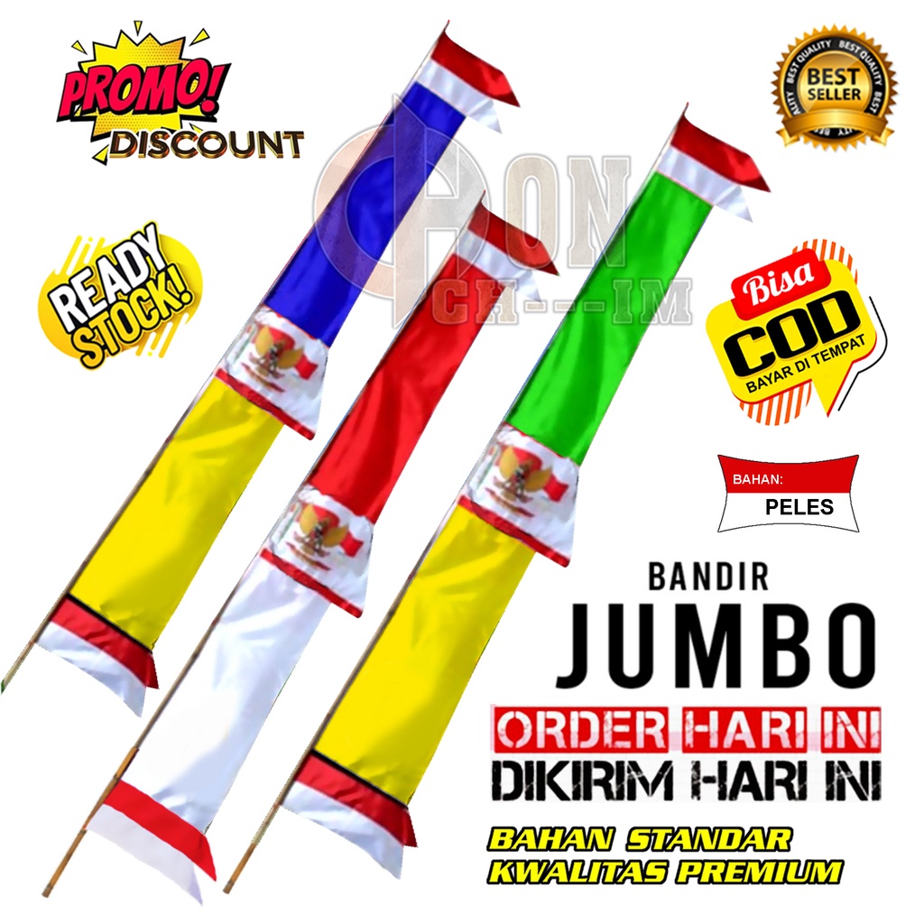 Jual BENDERA UMBUL UMBUL BANDIR JUMBO#BENDERA Umbul Umbul Garuda ...