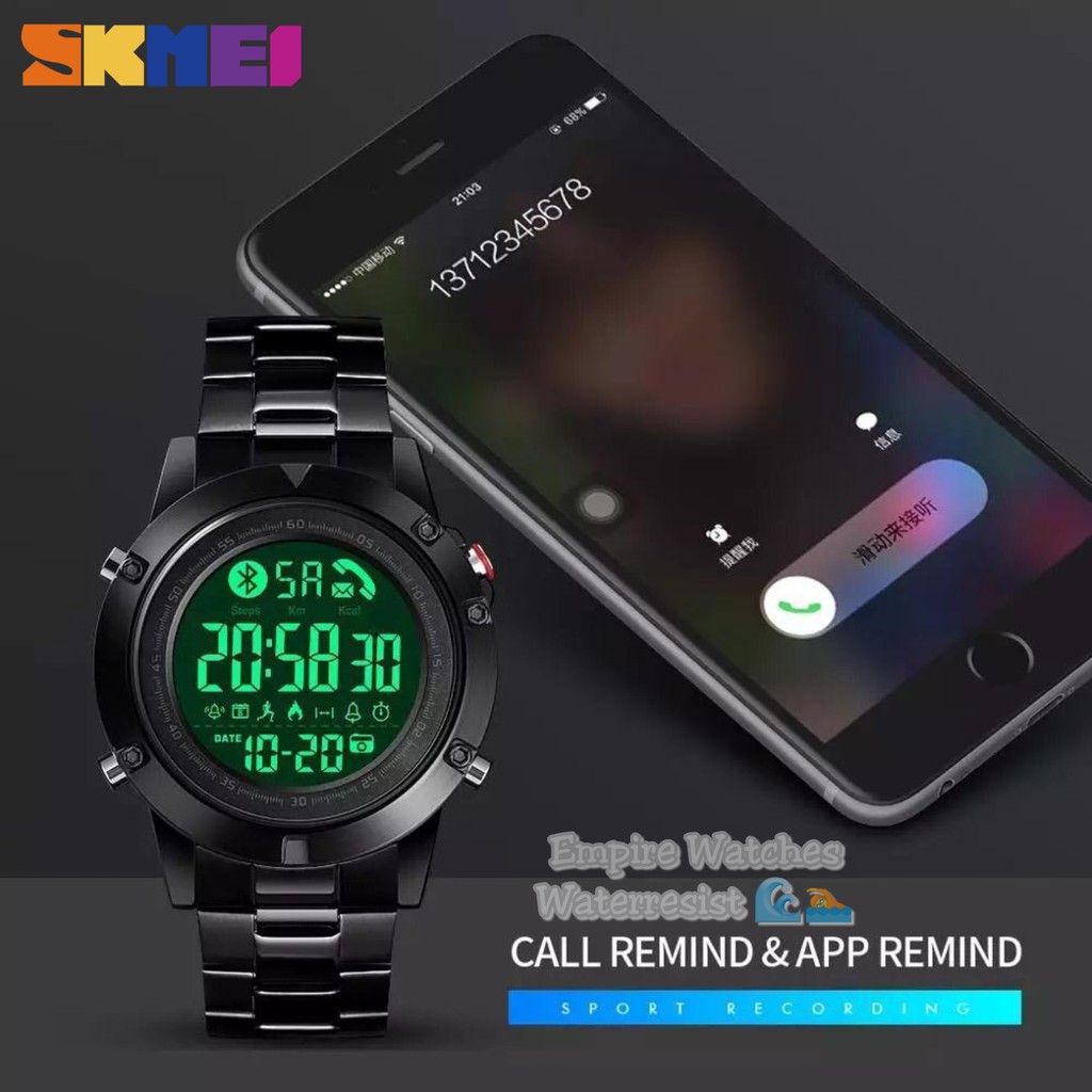 Jual Jam Tangan Smartwatch Skmei 1500 Pria Rantai Stainless Sport ...