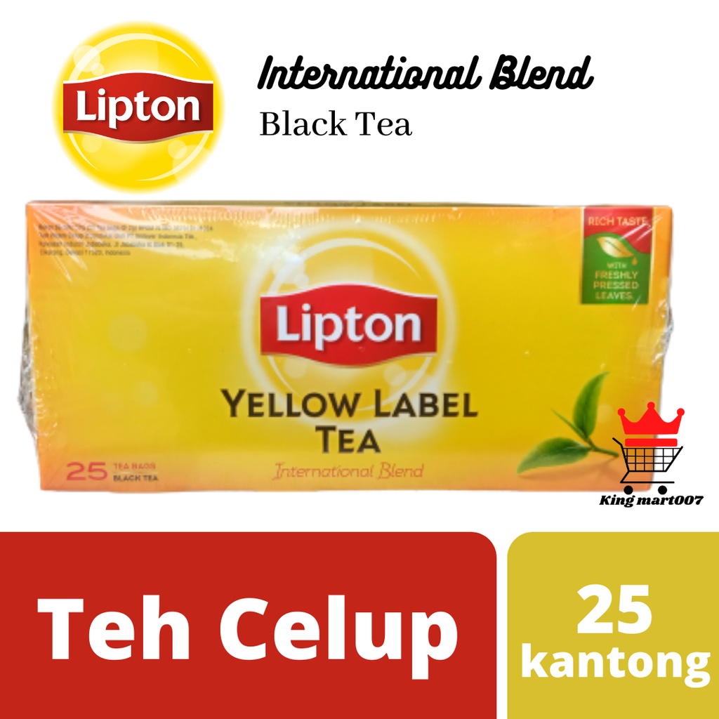 Jual Lipton Teh Celup Yellow Label Tea Teh Hitam 25 Kantong | Shopee ...