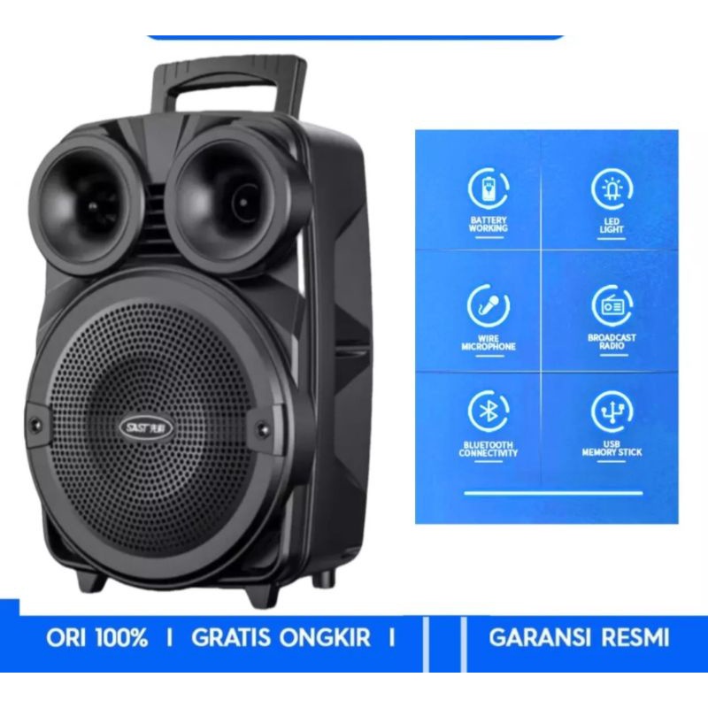 Jual Speaker Bluetooth Karaoke Free Mic Inch Fleco F Salon