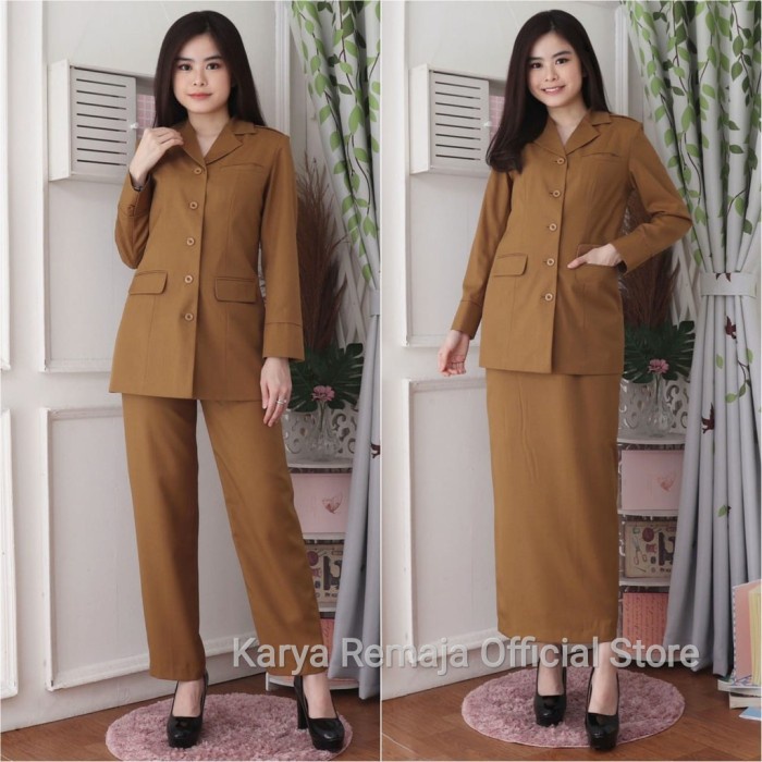 Jual Setelan Seragam Pns Wanita Pdh Pemda Wanita Baju Dinas Pns Khaki