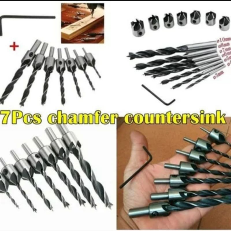 Jual Chamfer Countersink Set Pcs Mata Bor Kayu Counter Sink Jumbo