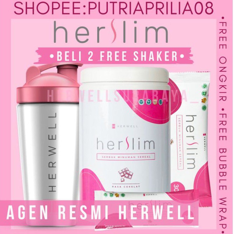 Jual Herslim By Herwell 1 Box Isi 20 Sachet Diet Pelangsing 100