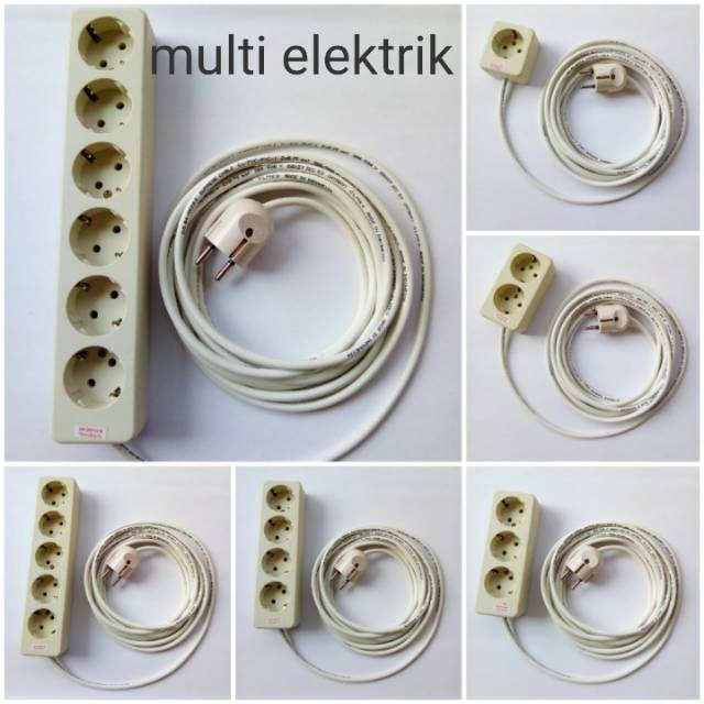 Jual Stop kontak uticon 1 2 3 4 5 6 lubang kabel supreme - stopkontak ...