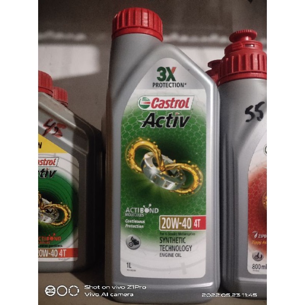 Jual Oli Mesin Castrol Activ T Sae W Api Sl Liter Active Abu