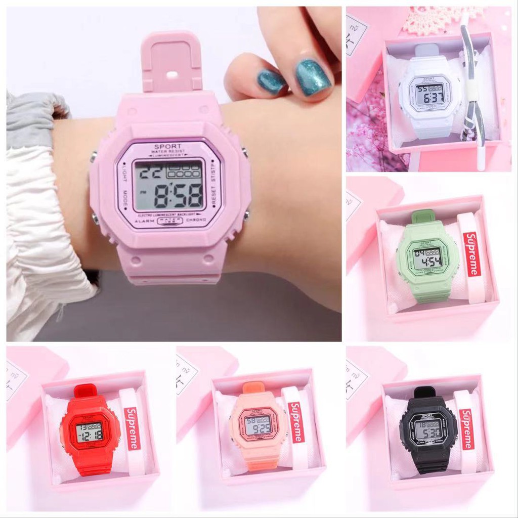 Jual Jam Tangan Wanita Fashion Style Digital Sport / Jam Tangan Strap