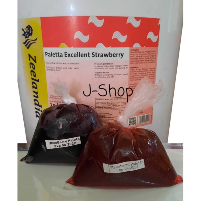 Jual Selai Paletta Strawberry/Selai Paletta Bluberry 250gr/Selai ...