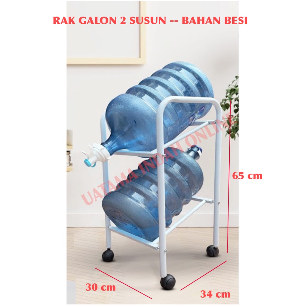 Jual Rak Galon 2 Tingkat Besi Penyimpanan Galon | Shopee Indonesia