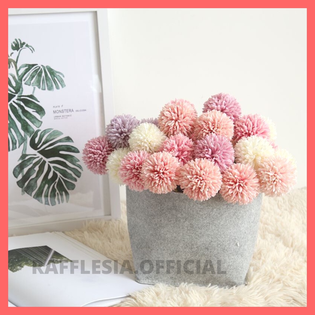 Jual Artificial Flower PomPom Mum Pom Pom Bunga Palsu Dandelion Bunga ...