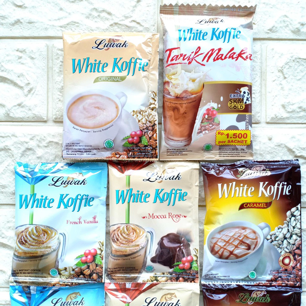 Jual Luwak White Koffie Coffee Sachet 20gr Original Vanilla Mocca ...