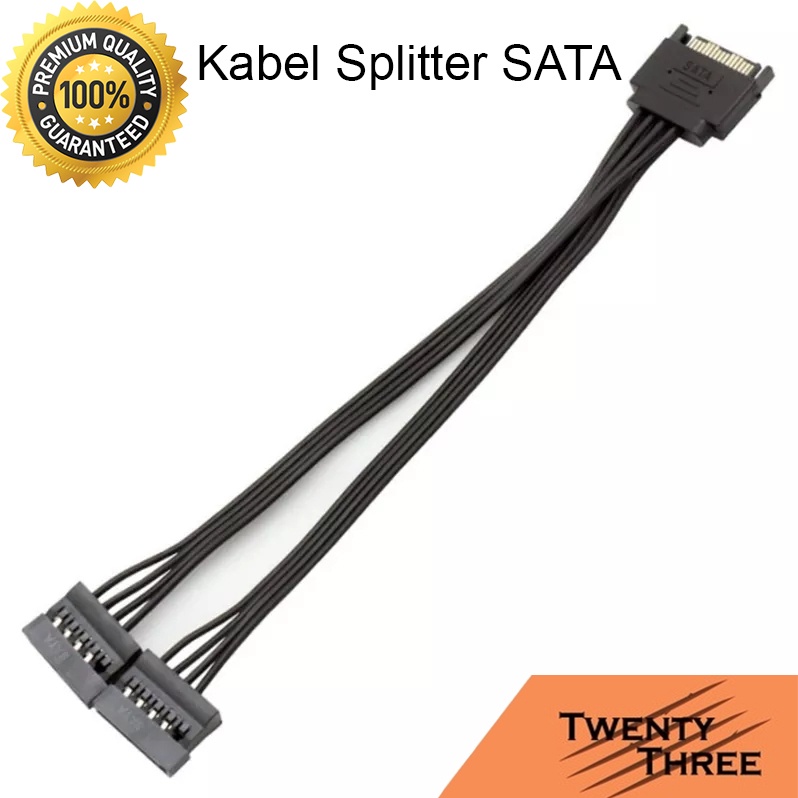 Jual Kabel Power Adapter Splitter Sata To Dual Sata 1 To 2 Hdd Ssd Cable Shopee Indonesia 1643