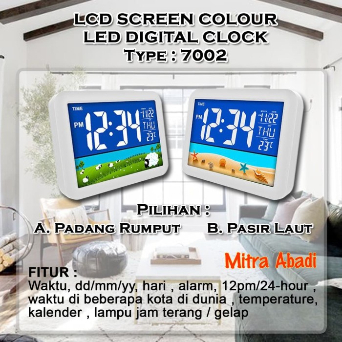 Jual Jam Meja LED Digital / Modern LED Clock Style Tipe DS 7002 ...