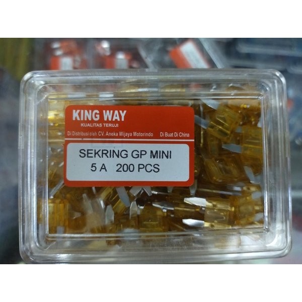 Jual skring sekring mini tancap gepeng 5A isi 200 pcs | Shopee Indonesia