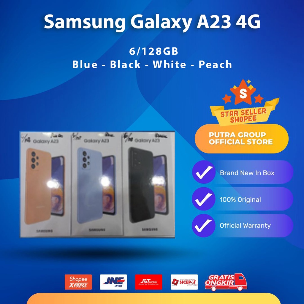 Jual (RESMI) Samsung Galaxy A23 2022 5G 6/128GB 128 GB Black Blue White ...