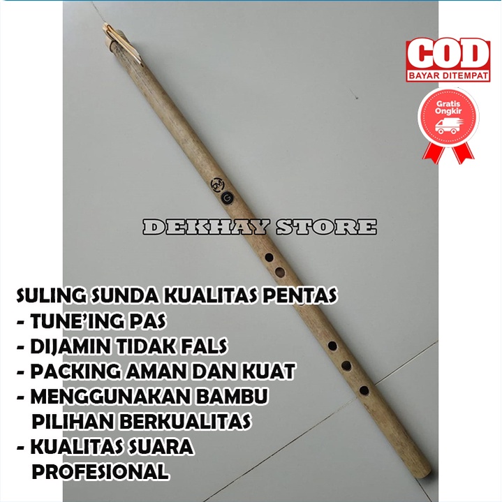 Jual (KUALITAS PREMIUM ORIGINAL) SULING SERULING BAMBU SUNDA LUBANG 6 ...