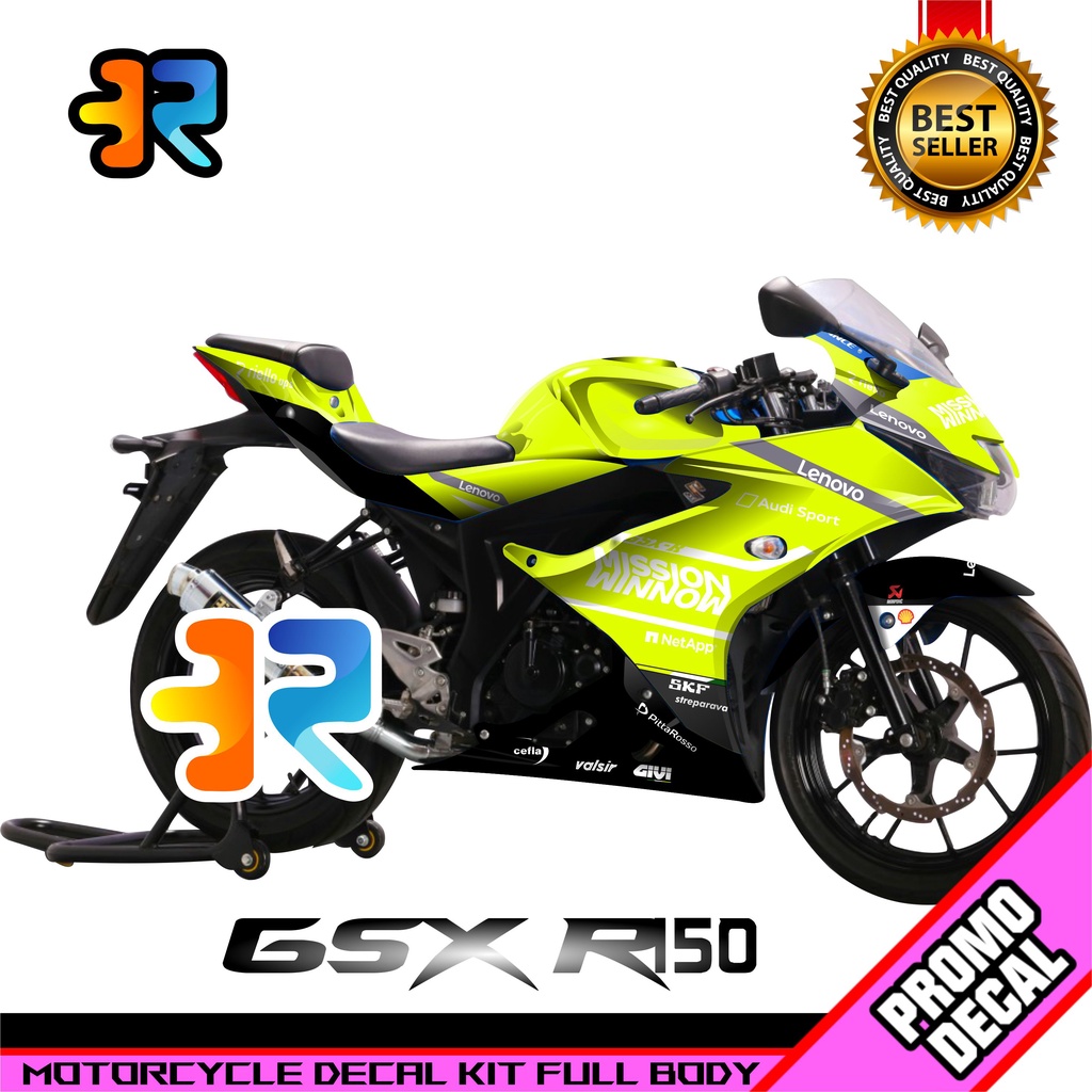 Jual Decal Motor GSX R150 Desain Mission Winnow Sticker Decal Full Body ...