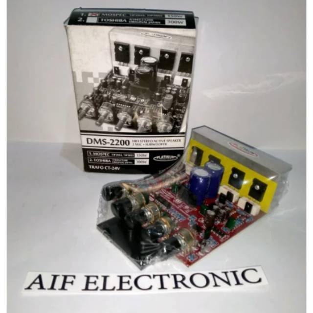 Jual Kit Amplifier Active Stereo Plus Subwoofer DMS-2200 TR MOSPEC ...