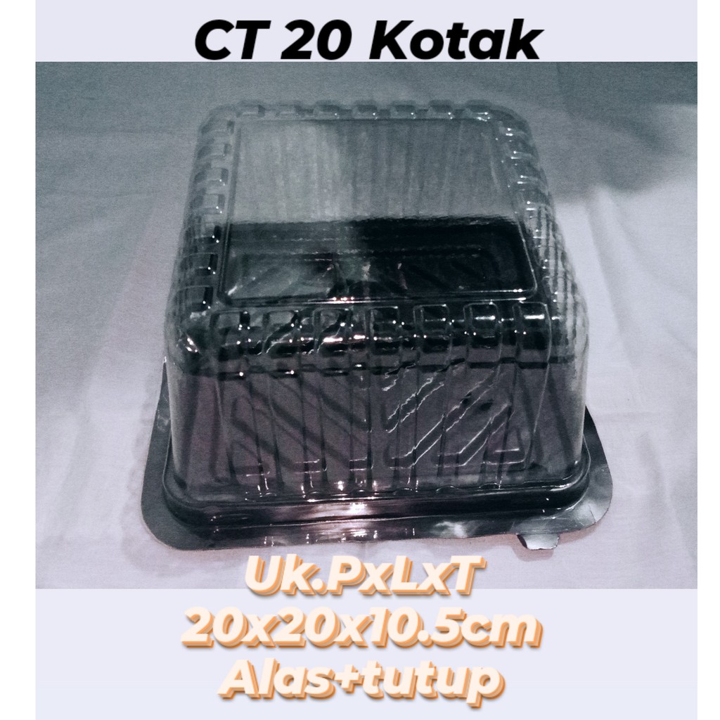 Jual MIKA KUE TART/CAKE/BLACK FOREST kotak/persegi 20CM (10pcs