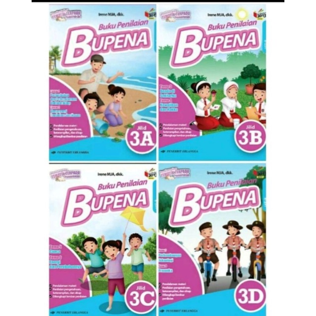 Jual Bupena Buku Penilaian SD Kelas 3A 3B 3C 3D Erlangga K13 Revisi ...