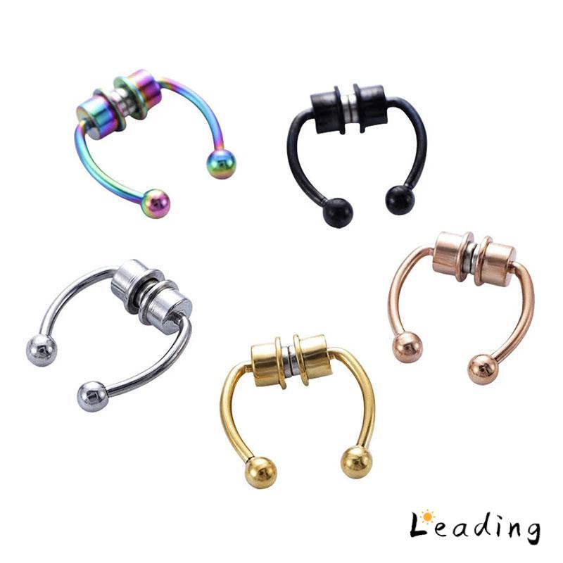 Jual 1 Pc Cincin Tindik Hidung Palsu Bentuk U Bahan Stainless Steel ...