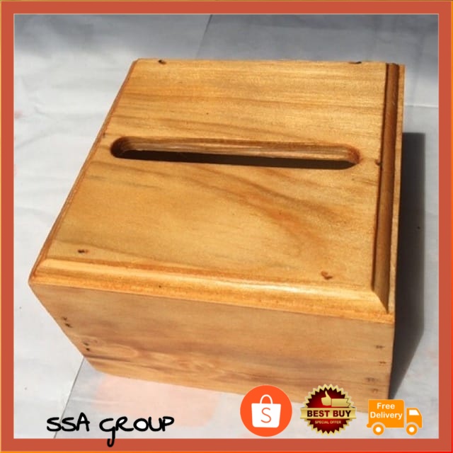 Jual Kotak Tisu Box Tissue Tempat Tisu Kerajinan Tangan Dari Kayu KOTAK ...