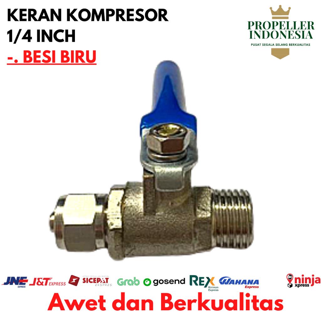 Jual Kran Angin Kompresor Kuningan 1/4Inch Stop Keran Kompresor ...