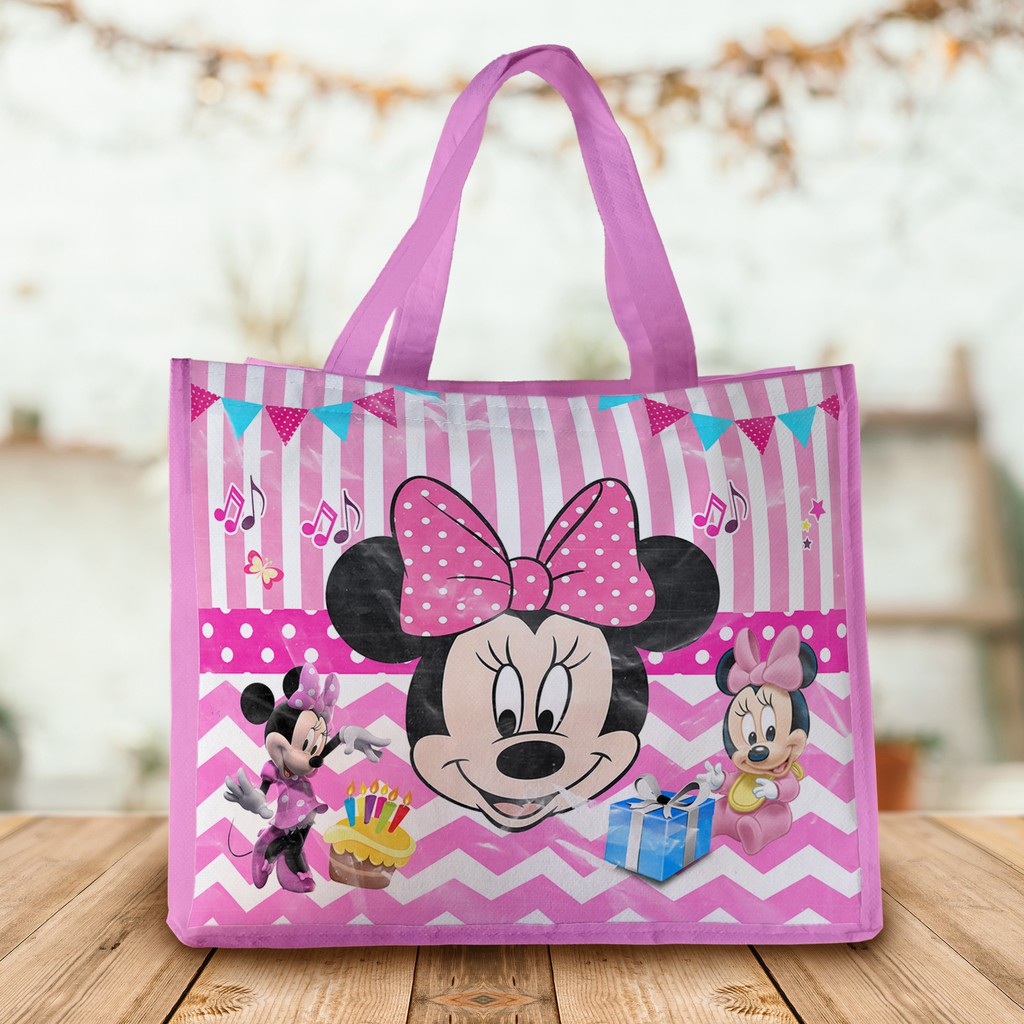 Tas Ultah Minnie Mouse Landscape Tas Ulang Tahun Anak Goodie Bag BISA BELI SATUAN READY STOCK