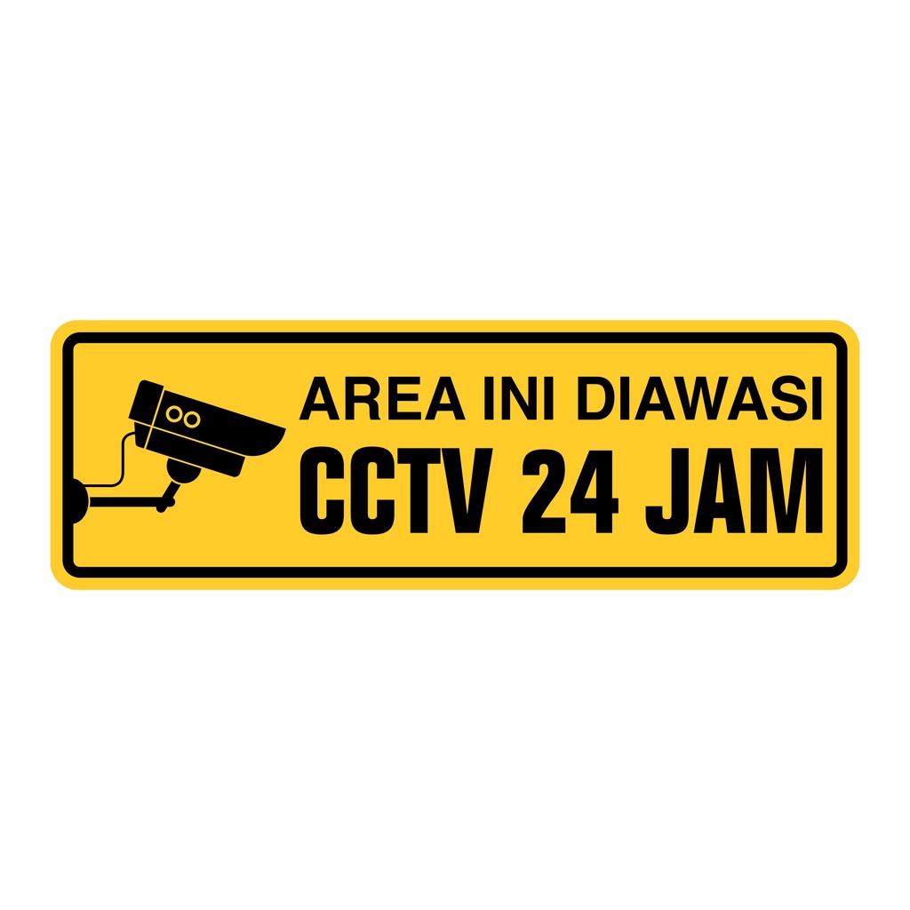 Jual RAMBU AREA INI DIAWASI CCTV 24 JAM ACRYLIC UKURAN 10X30CM | Shopee ...